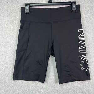 Calvin Klein Bike Shorts Women's Medium Black Pull‎ On Stretch Athletic Gym